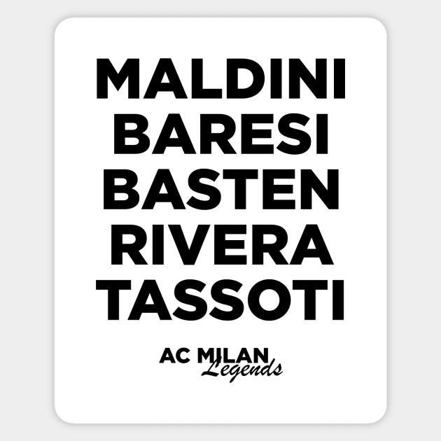 AC Milan Legends Black Sticker by Blue Darusman